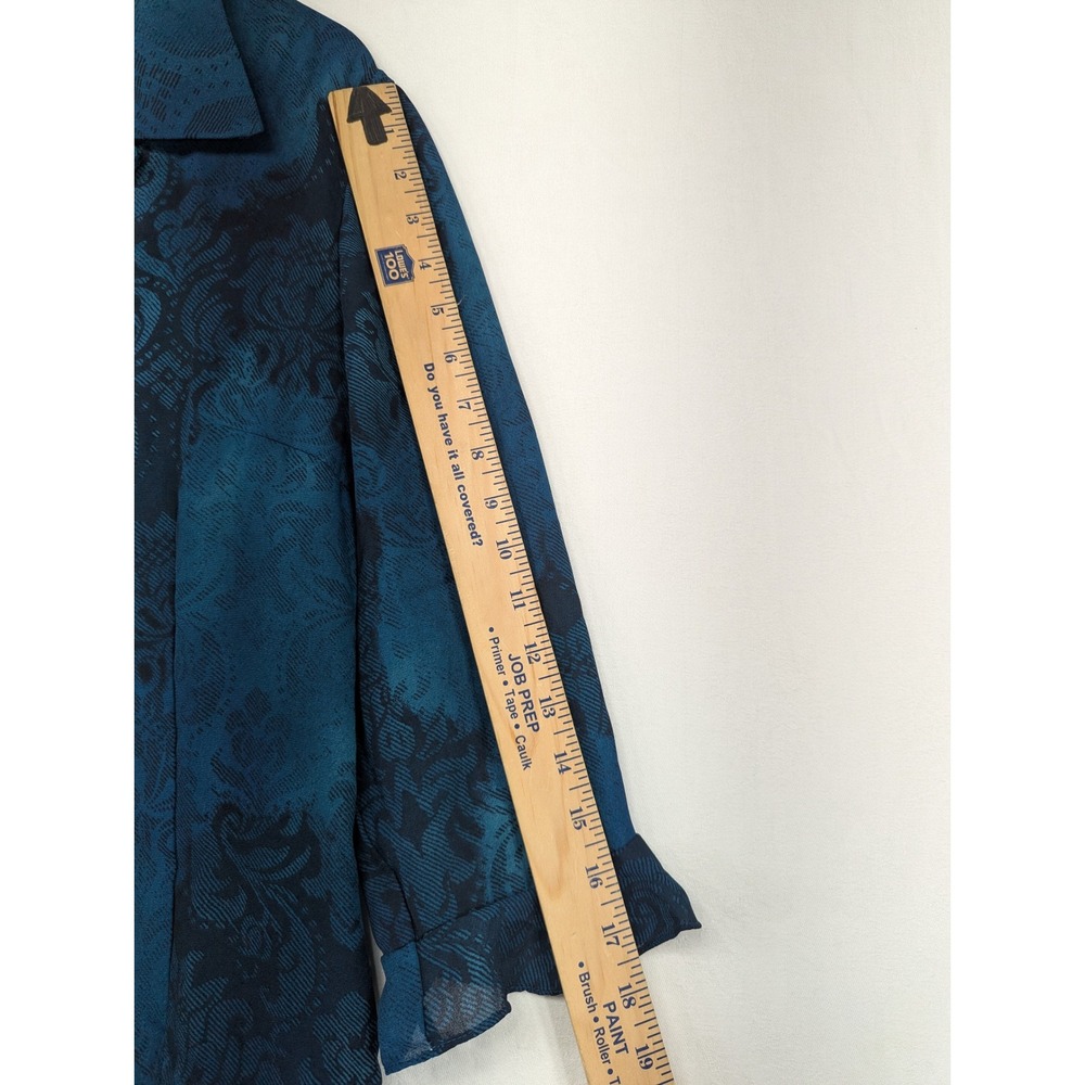 Positive Attitude Blue Floral Lightweight Jacket Womens Size‎ 14 - Picture 9 of 10